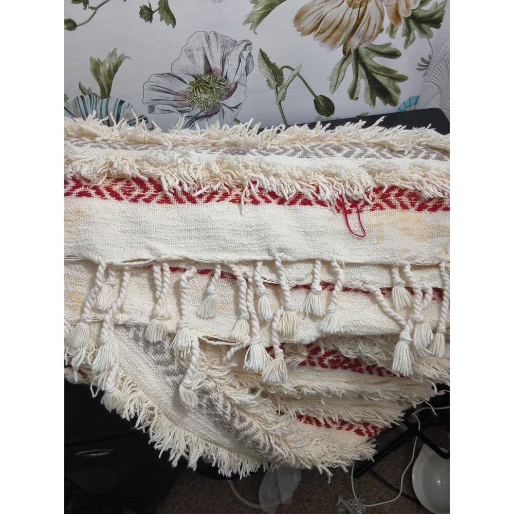 cotton Fringe throw made in India